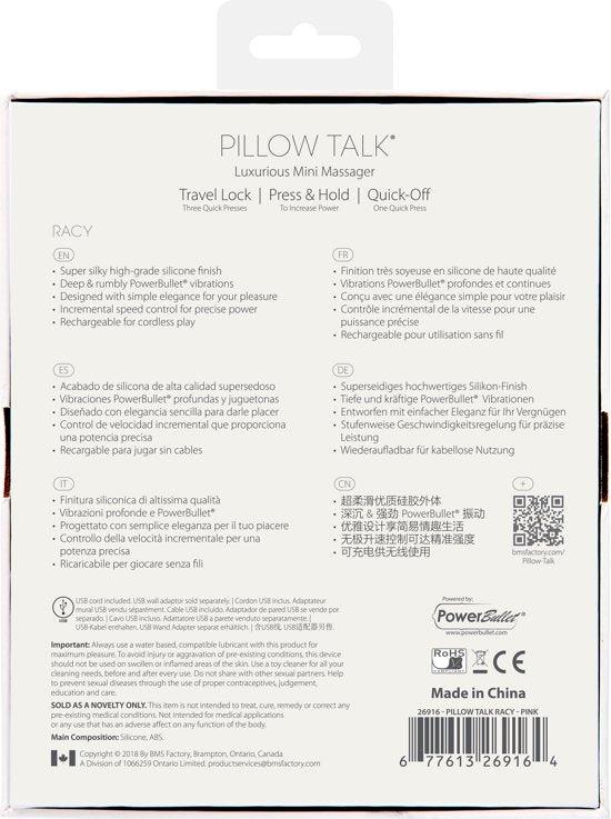 Pillow Talk - Racy - Mini Vibrator - Lichtroze
