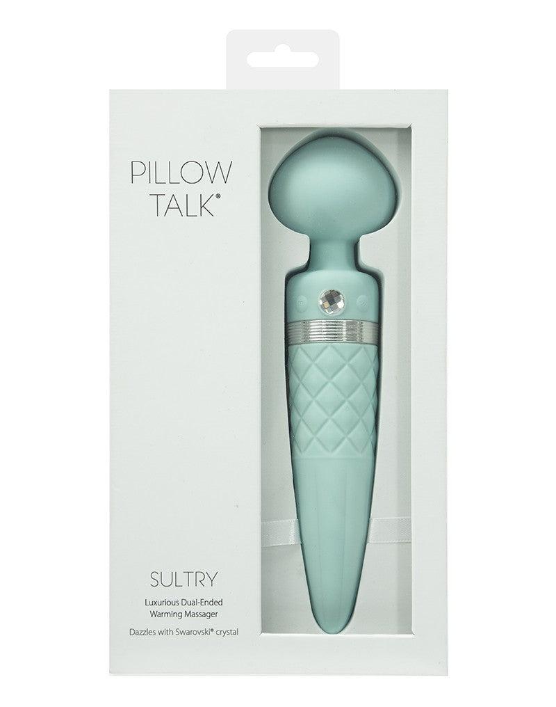 Pillow Talk - Sultry - Roterende Wand & G-spot Vibrator - Met verwarmingsfunctie - Lichtblauw