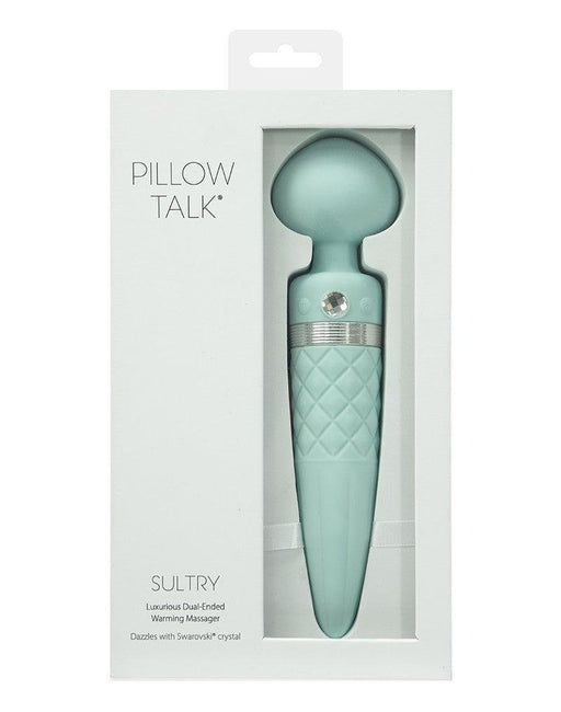 Pillow Talk - Sultry - Roterende Wand & G-spot Vibrator - Met verwarmingsfunctie - Lichtblauw