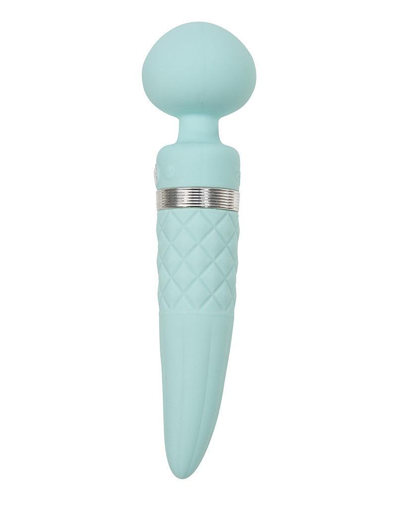 Pillow Talk - Sultry - Roterende Wand & G-spot Vibrator - Met verwarmingsfunctie - Lichtblauw