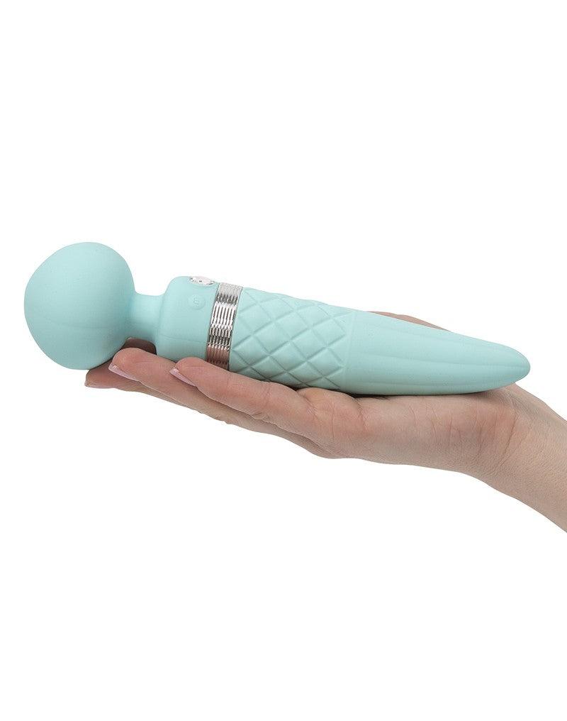 Pillow Talk - Sultry - Roterende Wand & G-spot Vibrator - Met verwarmingsfunctie - Lichtblauw