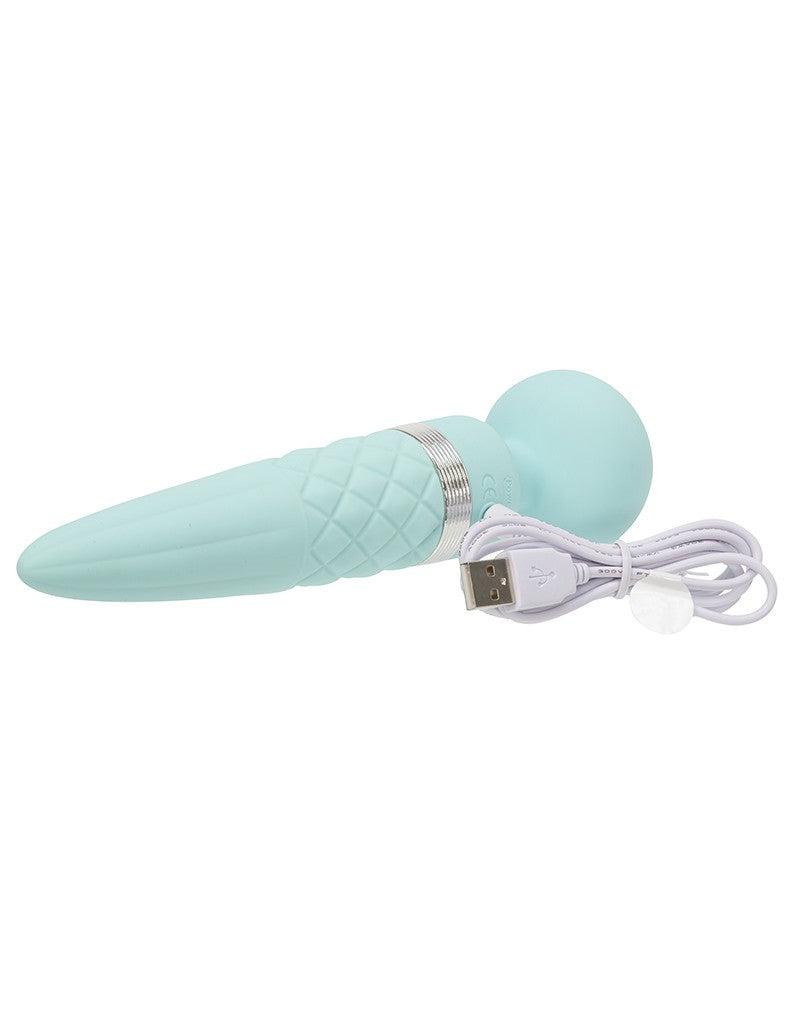 Pillow Talk - Sultry - Roterende Wand & G-spot Vibrator - Met verwarmingsfunctie - Lichtblauw
