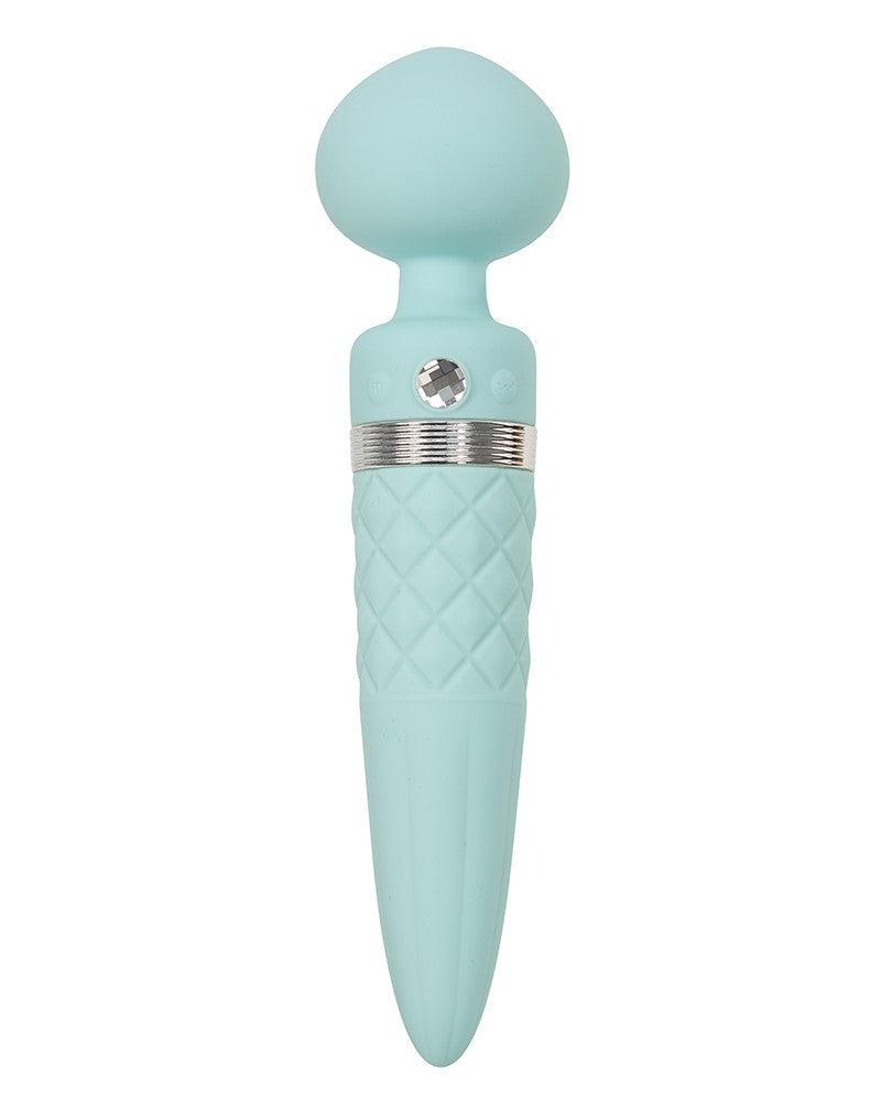 Pillow Talk - Sultry - Roterende Wand & G-spot Vibrator - Met verwarmingsfunctie - Lichtblauw