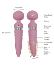 Pillow Talk - Sultry - Roterende Wand & G-spot Vibrator - Met verwarmingsfunctie - Dusty Rose