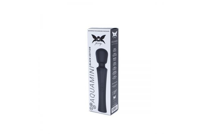 Pixey - Aqua Mini Wand Vibrator - Zwart