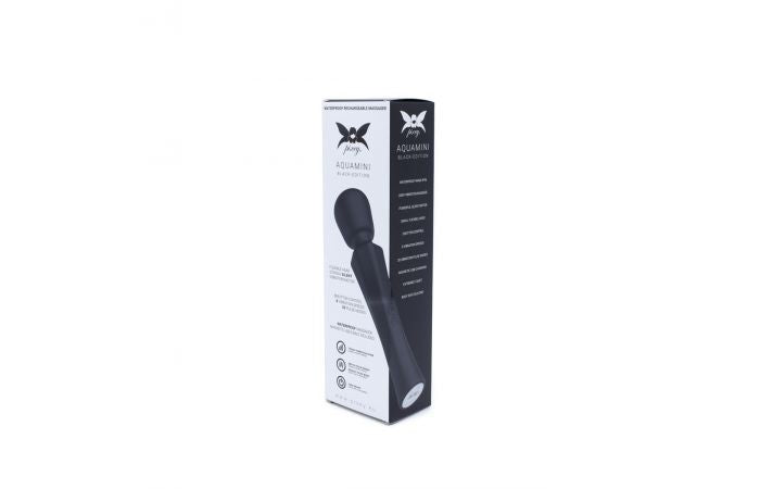 Pixey - Aqua Mini Wand Vibrator - Zwart