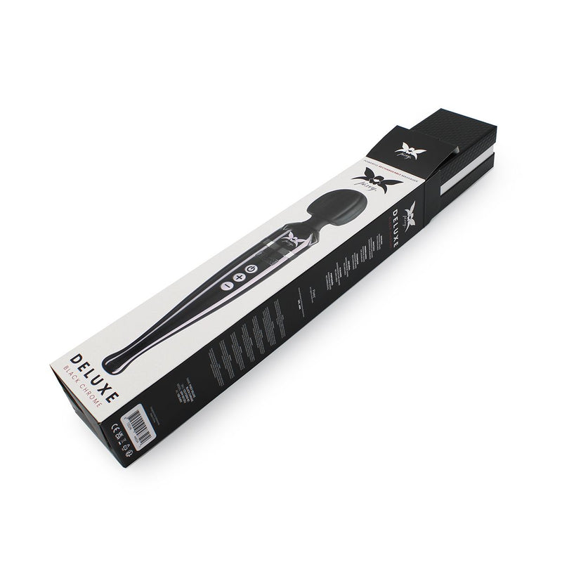 Pixey DeLuxe - Black Chrome Edition - Oplaadbare Wand Vibrator - de krachtigste die er is