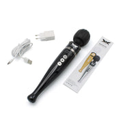 Pixey DeLuxe - Black Chrome Edition - Oplaadbare Wand Vibrator - de krachtigste die er is
