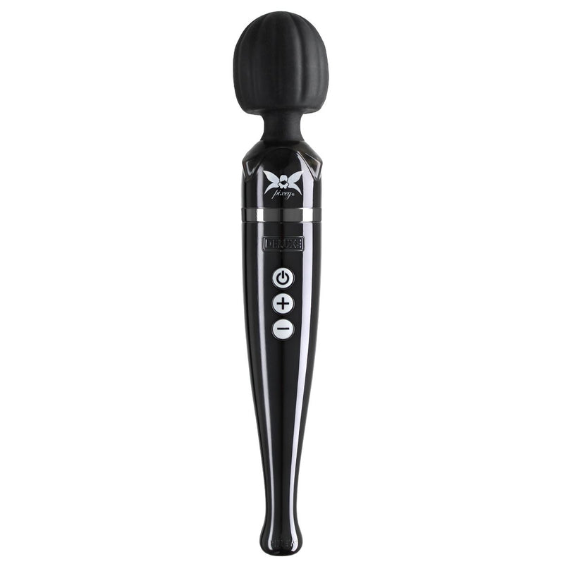 Pixey DeLuxe - Black Chrome Edition - Oplaadbare Wand Vibrator - de krachtigste die er is