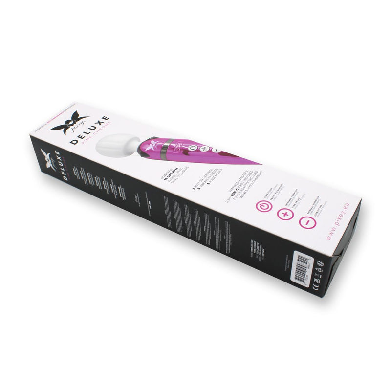 Pixey DeLuxe - Pink Chrome Edition - Oplaadbare Wand Vibrator - de krachtigste die er is