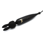 Pixey Turbo - Wand Vibrator - Massager - Black Edition - Met Twee Opzetstukken