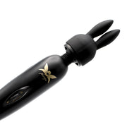 Pixey Turbo - Wand Vibrator - Massager - Black Edition - Met Twee Opzetstukken
