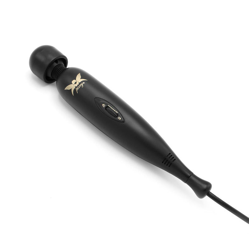 Pixey Turbo - Wand Vibrator - Massager - Black Edition - Met Twee Opzetstukken