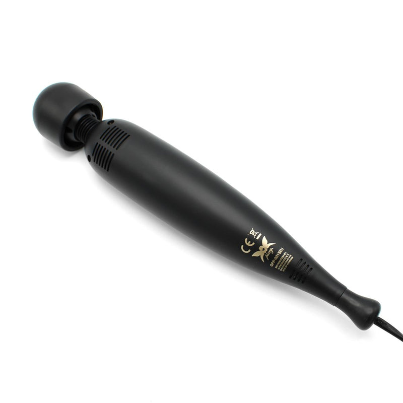 Pixey Turbo - Wand Vibrator - Massager - Black Edition - Met Twee Opzetstukken