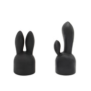 Pixey Turbo - Wand Vibrator - Massager - Black Edition - Met Twee Opzetstukken
