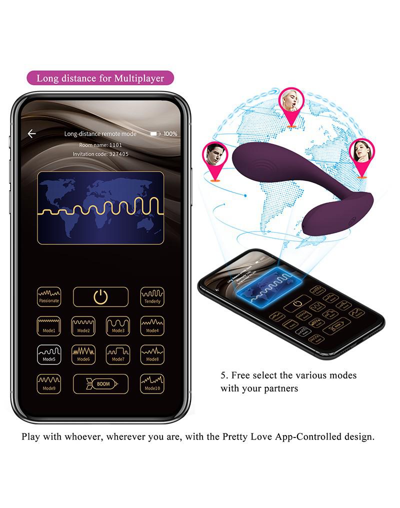 Pretty Love - Baird - Panty Vibrator - Draagbare Vibrator - Vibrerend Slipje - Met App Control