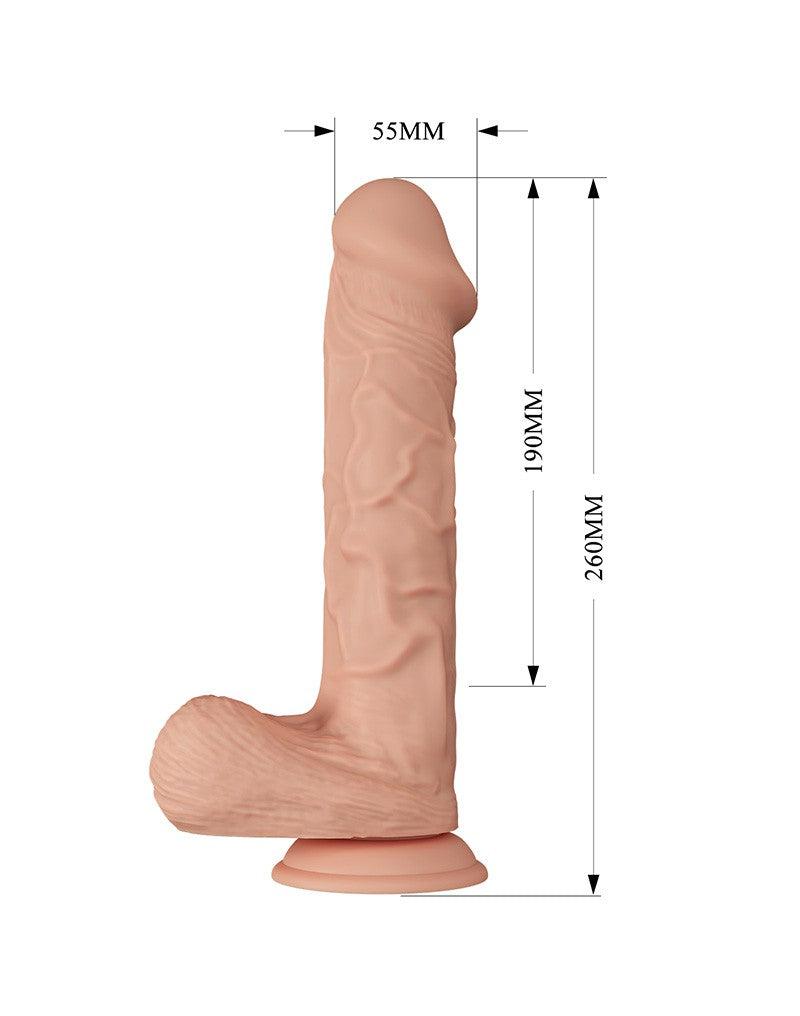 Pretty Love - Bergrisi - Dildo - Realistische Vibrerende Dildo - Lengte 26 cm - Met Afstandsbediening - Lichte Huidskleur - Geeft Levensechte Ervaring