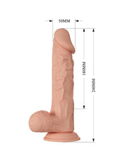 Pretty Love - Buraq - Dildo - Realistische Vibrerende Dildo - Lengte 24 cm - Lichte Huidskleur - Geeft Levensechte Ervaring