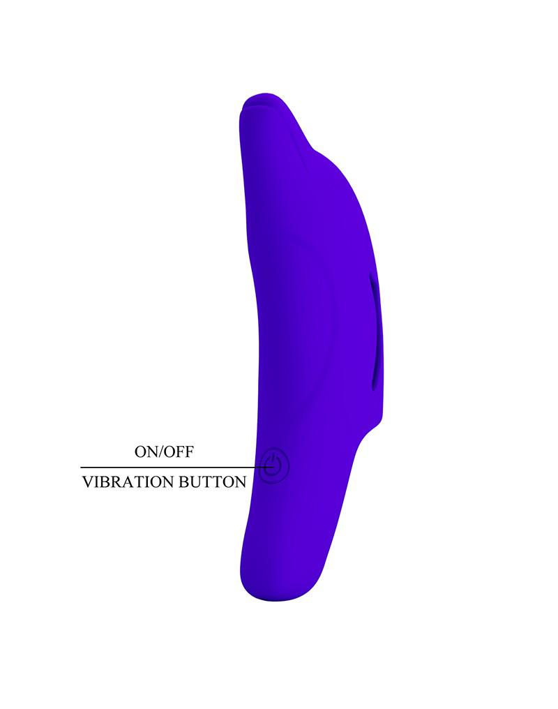 Pretty Love - Delphini - Vinger Vibrator - Paars - Siliconen - USB Oplaadbaar - 10 standen