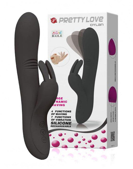 Pretty Love - Dylan - Rabbit Vibrator - Zwart