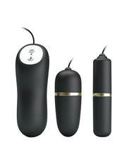 Pretty Love - Electrosex Bullet Vibrator Set - Zwart