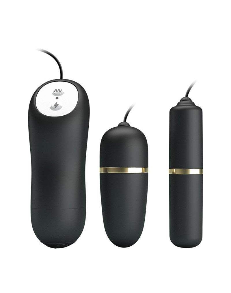 Pretty Love - Electrosex Bullet Vibrator Set - Zwart