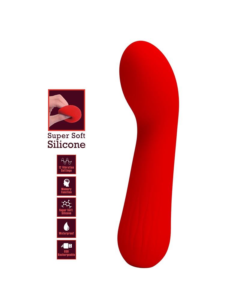 Pretty Love - Faun - Buigzame G-Spot Vibrator - Rood