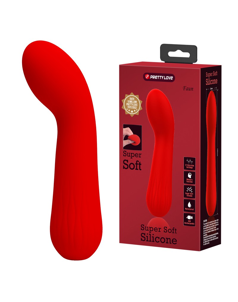 Pretty Love - Faun - Buigzame G-Spot Vibrator - Rood
