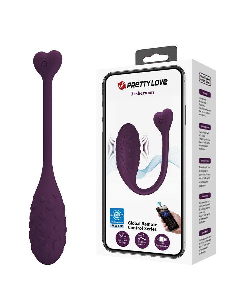 Pretty Love - Fisherman - Vibrerend Eitje - Met Nopjes - Met App Control - Paars