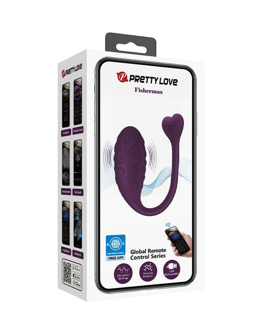 Pretty Love - Fisherman - Vibrerend Eitje - Met Nopjes - Met App Control - Paars