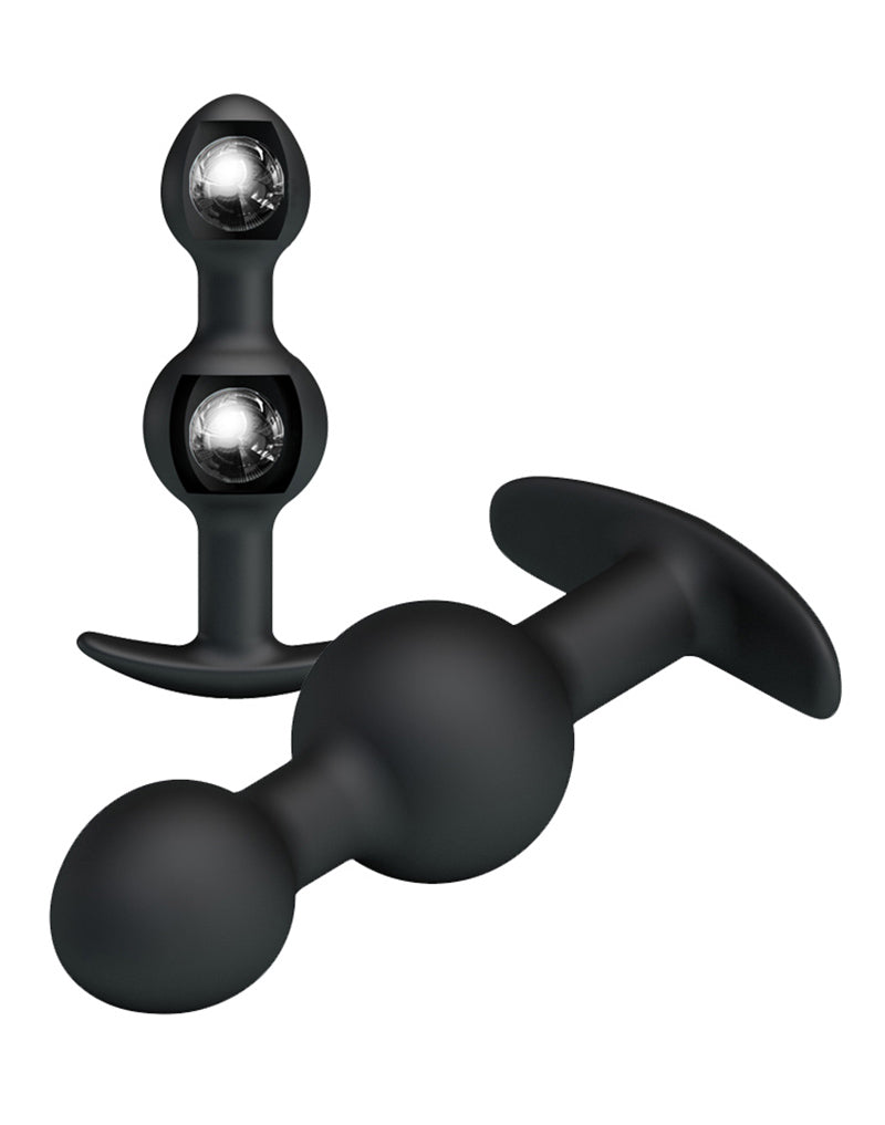 Pretty Love - Geisha Anaal Plug Dubbel - Met Bewegende Metalen Balletjes