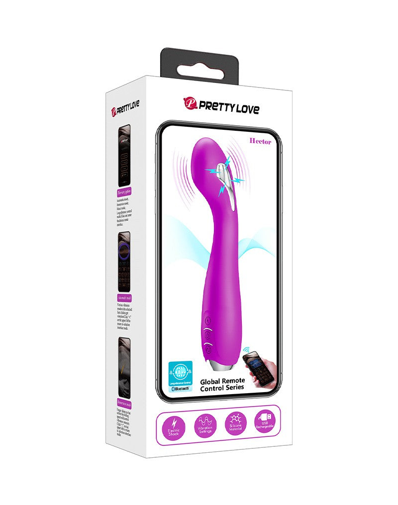 Pretty Love - Hector - G-Spot E-stim Vibrator met Electroshock - Met App Control - Paars
