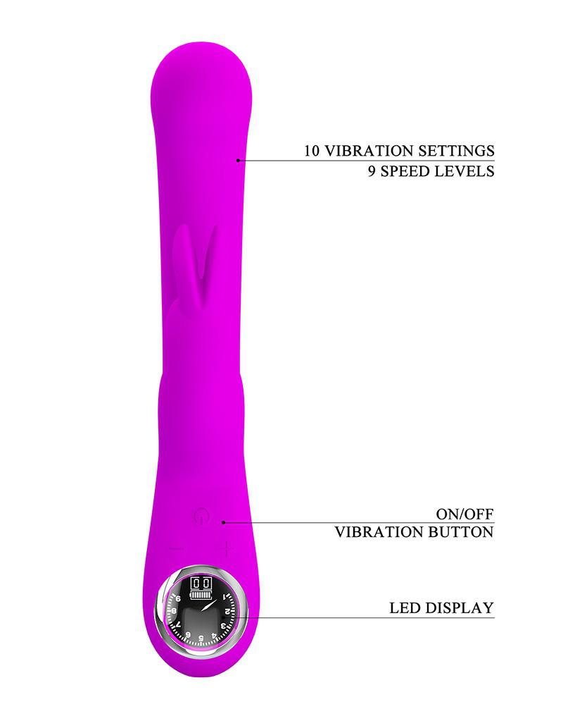 Pretty Love - Lamar - Rabbit Vibrator - Met LCD Display - Dieproze