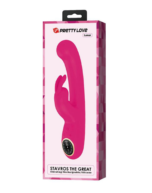 Pretty Love - Lamar - Rabbit Vibrator- Met LCD Display - Roze