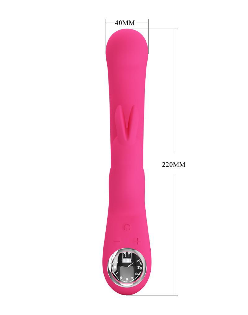 Pretty Love - Lamar - Rabbit Vibrator- Met LCD Display - Roze