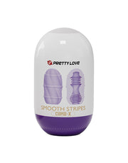 Pretty Love - Masturbator Ei - Smooth Stripes - Lila