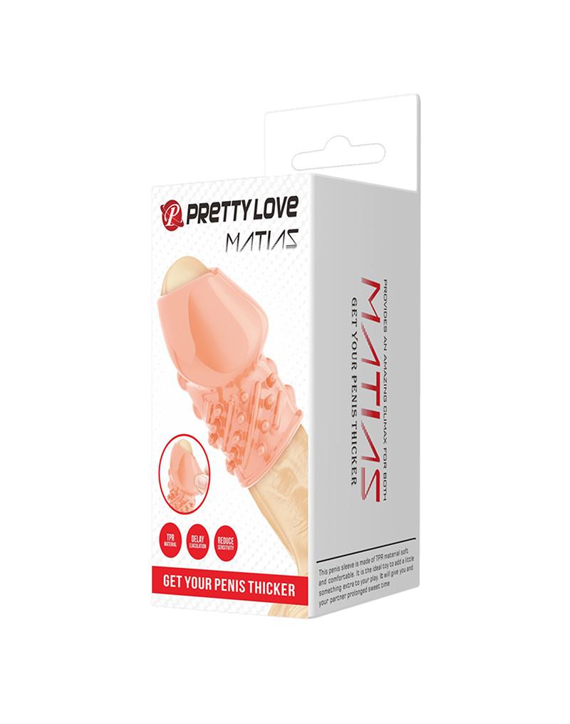 Pretty Love - Matias - Penis Sleeve - Cock Sleeve Voor Langdurige en Sterkere Erecties - Lichte Huidskleur