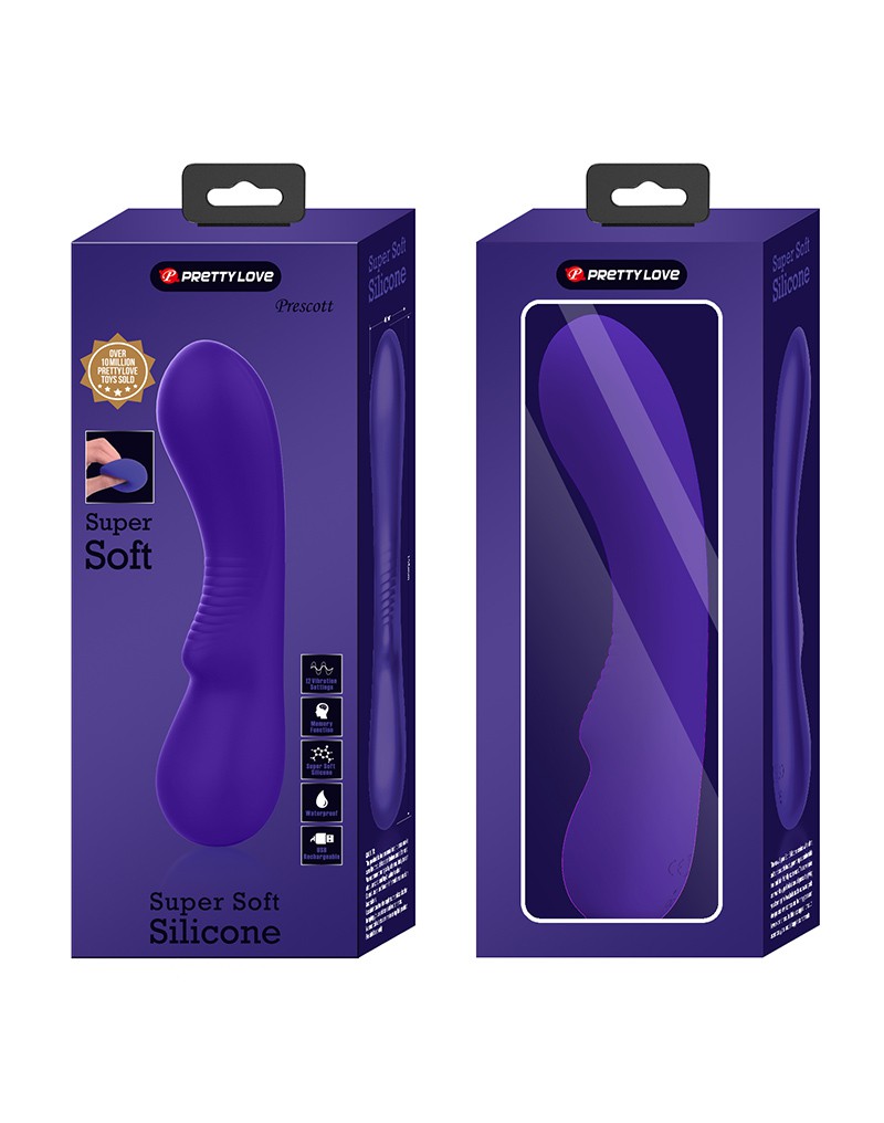 Pretty Love - Matt - G-Spot Vibrator - Flexibele Schacht - 12 Standen - Paars