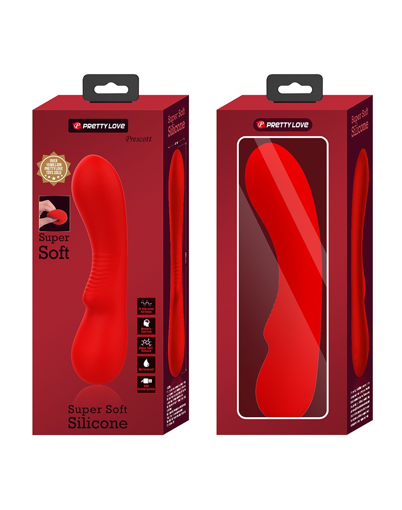 Pretty Love - Matt - G-Spot Vibrator - Flexibele Schacht - 12 Standen - Rood