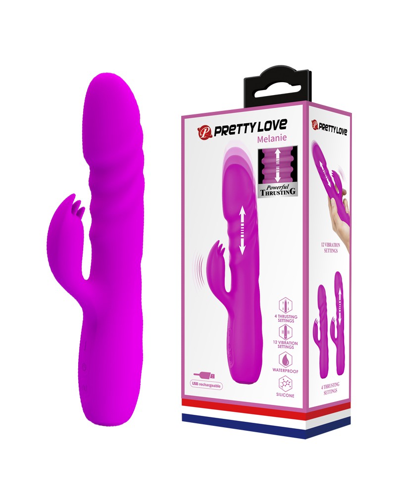 Pretty Love - Melanie - Stotende Rabbit Vibrator - Roze