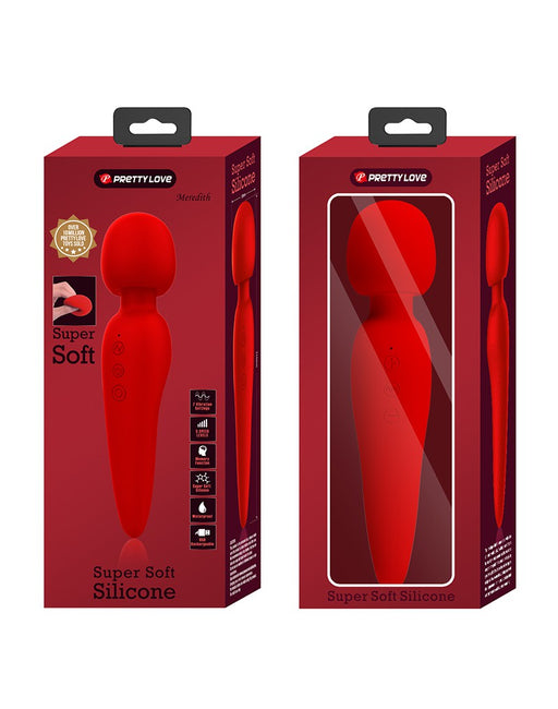 Pretty Love - Meredith - Wand Vibrator - 12 Standen - Waterproof - Rood
