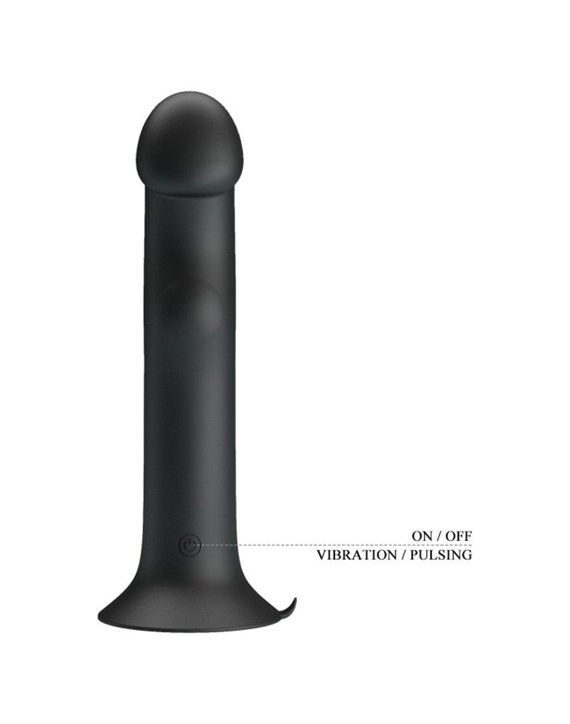 Pretty Love - Murray - Vibrerende Dildo - 19 cm - Zwart - USB Oplaadbaar - Siliconen
