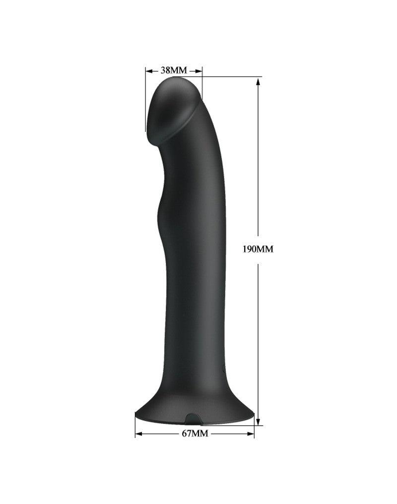 Pretty Love - Murray - Vibrerende Dildo - 19 cm - Zwart - USB Oplaadbaar - Siliconen