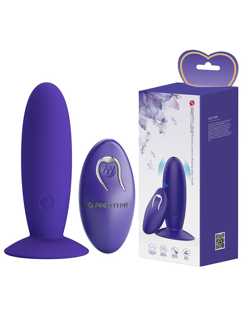 Pretty Love - Murray Youth - Vibrerende Buttplug - Met Afstandsbediening - Paars