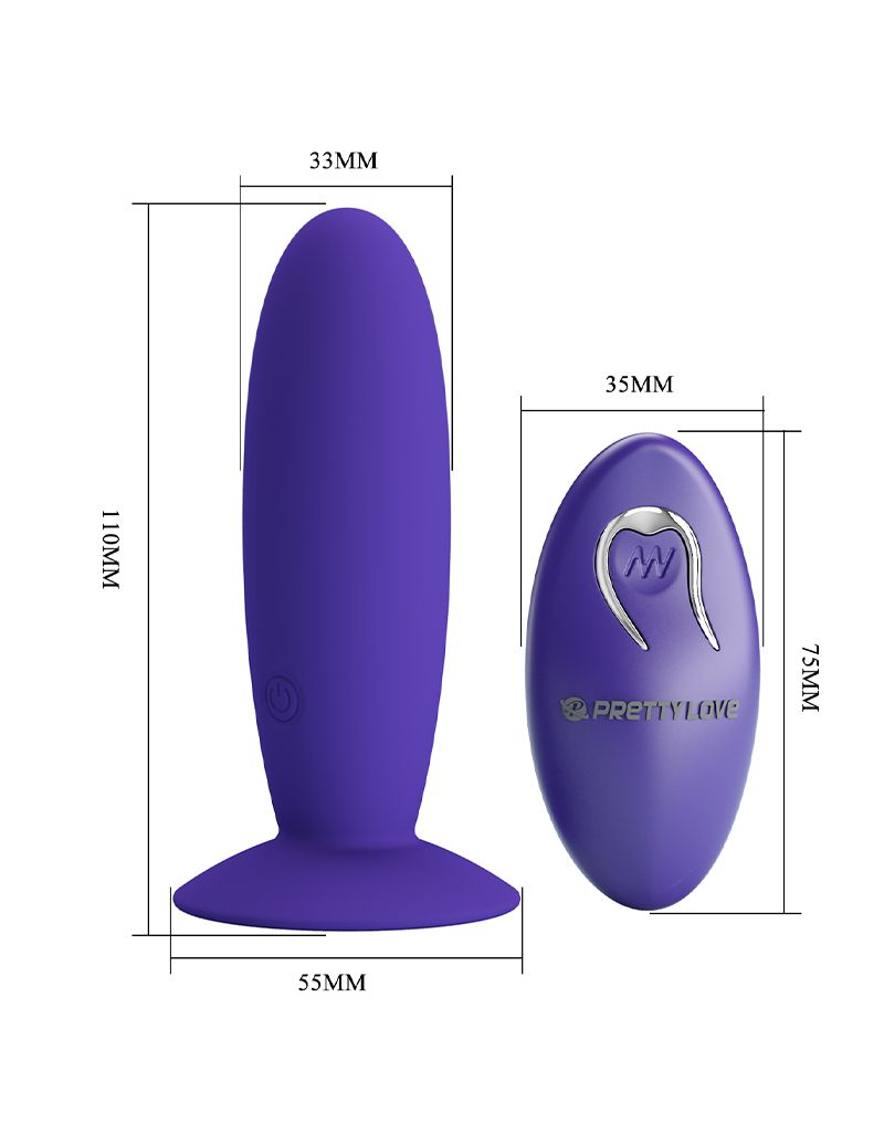 Pretty Love - Murray Youth - Vibrerende Buttplug - Met Afstandsbediening - Paars