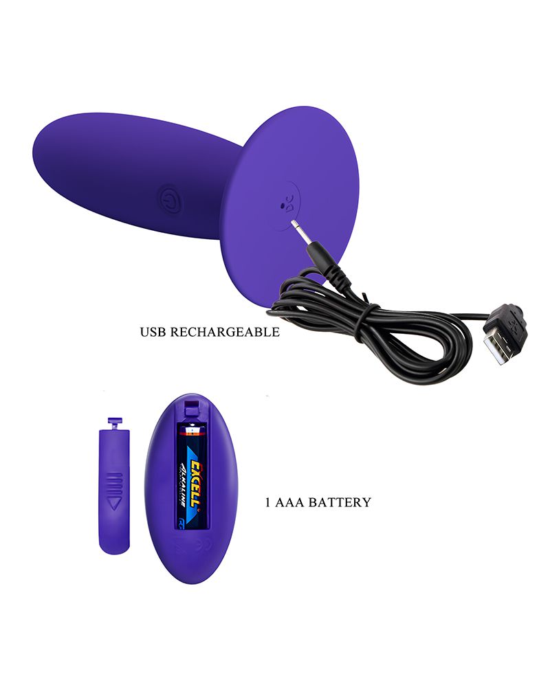 Pretty Love - Murray Youth - Vibrerende Buttplug - Met Afstandsbediening - Paars