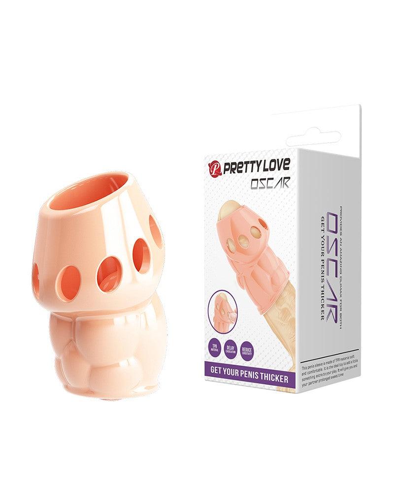 Pretty Love - Oscar - Penis Sleeve - Cock Sleeve Voor Langdurige en Sterkere Erecties - Lichte Huidskleur