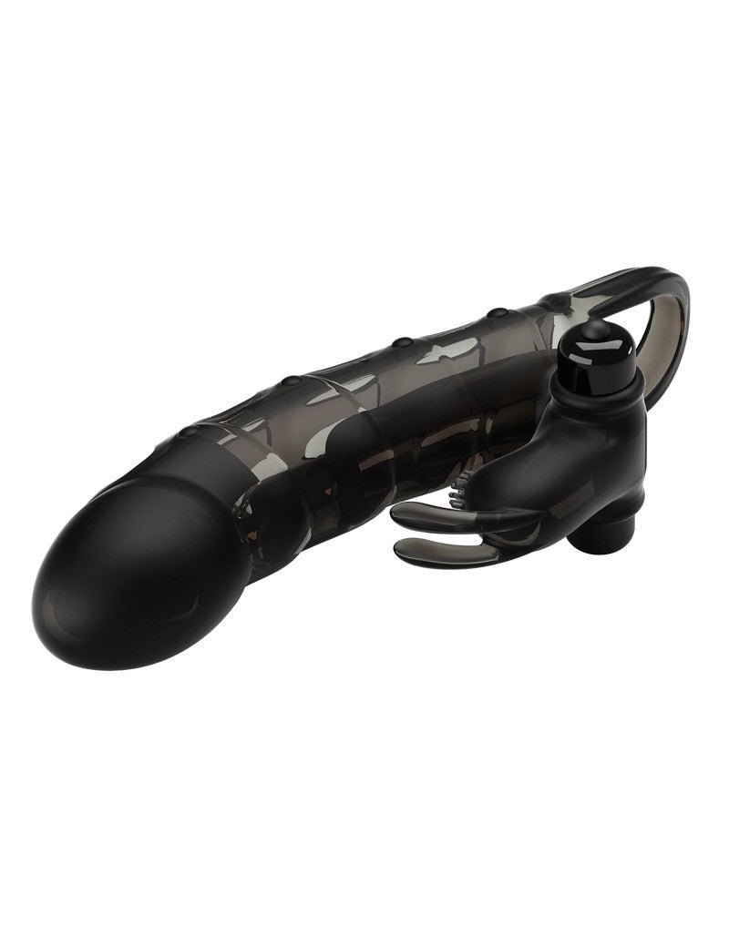 Pretty Love - Cuper - Penis Sleeve Met Clitoris Stimulator - Zwart