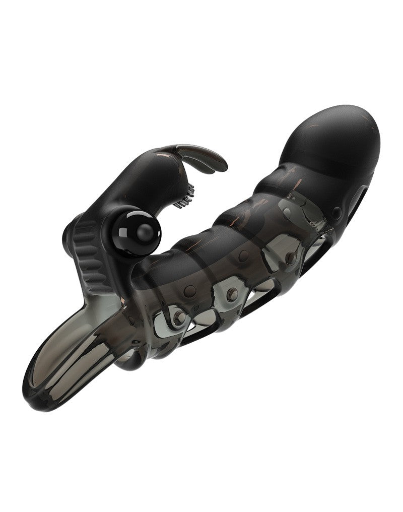 Pretty Love - Cuper - Penis Sleeve Met Clitoris Stimulator - Zwart
