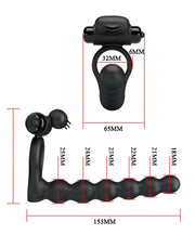 Pretty Love - Hercules - Vibrerende Cockring Met Buttplug - Zwart